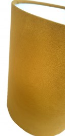 Wyjątkowy złoty abażur VELOUR 20 cm w kształcie cylindra na kinkiet 